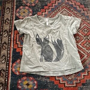 Rylee & Cru light Sage green fox tee, 12-28 months